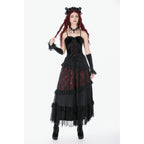 Dark in Love Dark Spliced Lace Maxi Skirt