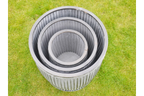 Set of 3 round Tubs