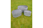 Set of 3 Oval Tubs