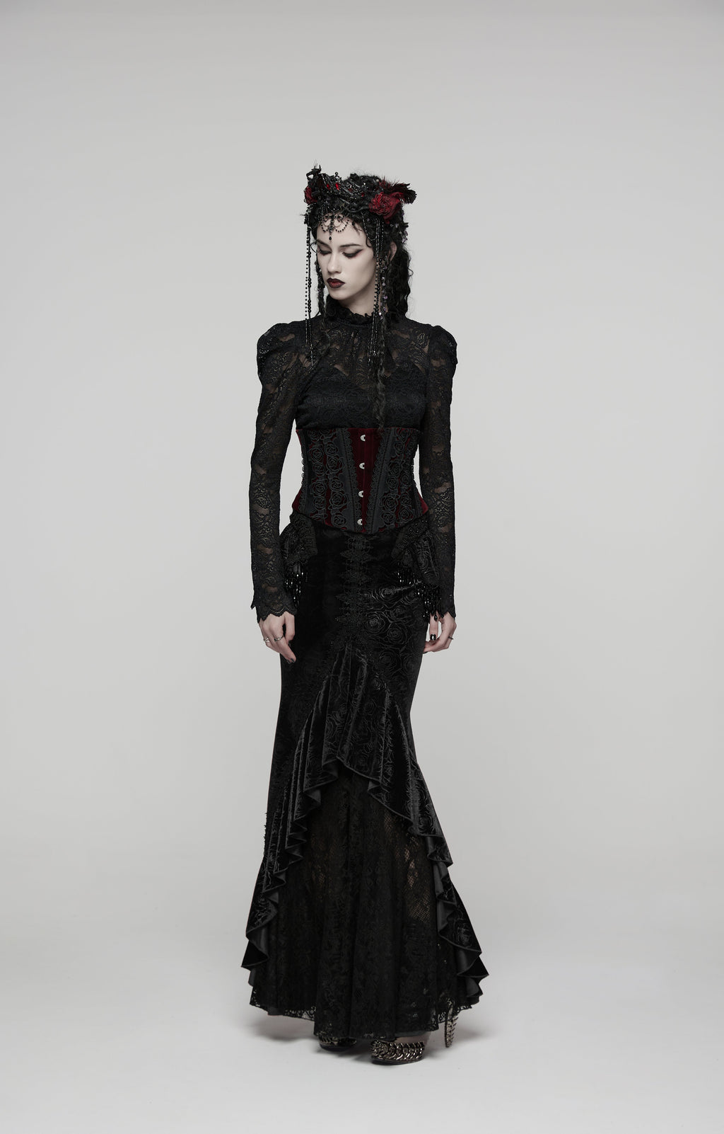 Punk Rave Goth Gorgeous Fishtail Skirt