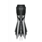 Dark in Love Nevaeh Gothic Lace and Mesh Mermaid Skirt