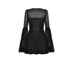 Dark in Love Greta Dark Mystique Gothic Lace-Up Mesh Dress