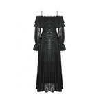 Dark in Love Cosette Elegant Gothic Off-Shoulder Ruffle Maxi Dress
