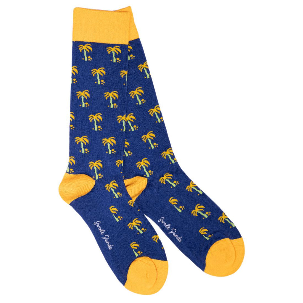 Palm Tree Bamboo Socks UK 7-11 (US 8-12 EU 40-47)