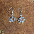 Moon Star Charm Drop Earrings