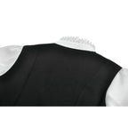 Dark in Love Court-Style Black & White Lace Blouse