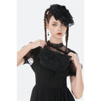 Dark In Love Victoria Black Lace Bow Mini Handbag