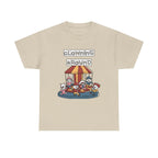 Clowning Around Novelty Printed T-Shirt 100% Cotton Weird Clown Merry Go Round Halloween Tee Sand