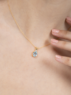 Mini Set 1 - Blue Topaz Jewellery Set in 18k Gold Vermeil