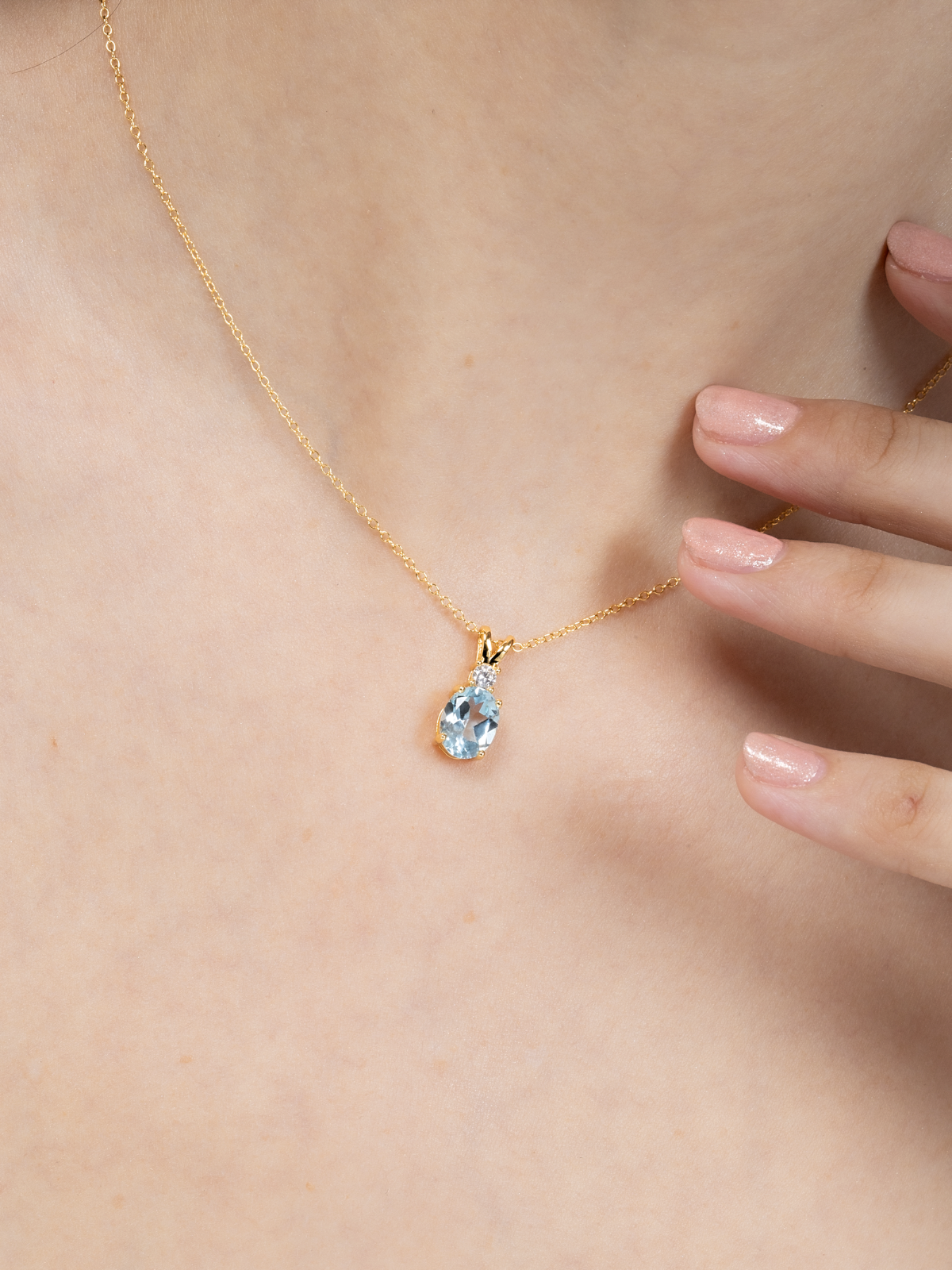 Mini Set 1 - Blue Topaz Jewellery Set in 18k Gold Vermeil