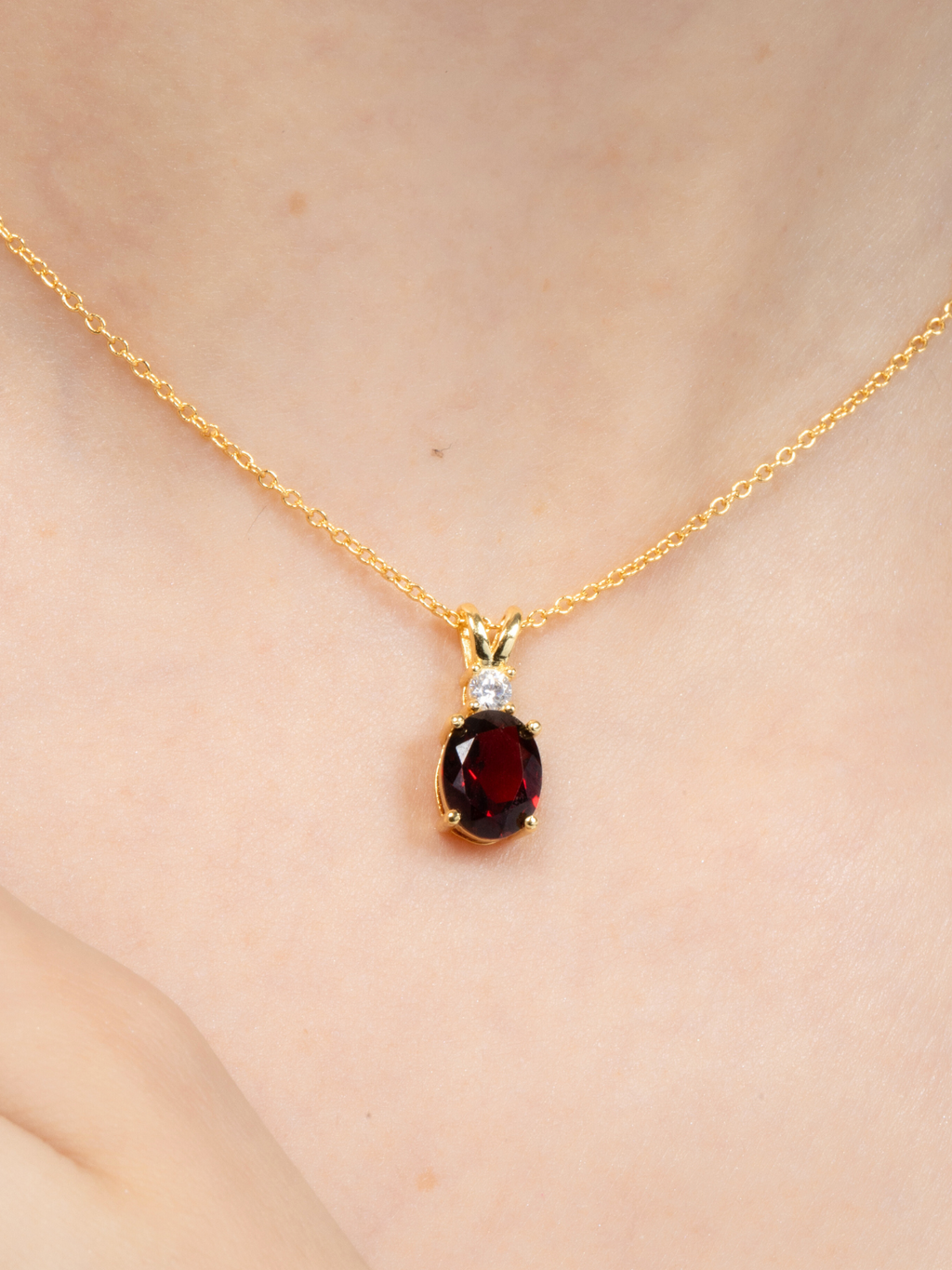 Complete Set - Garnet Jewellery Set in 18k Gold Vermeil