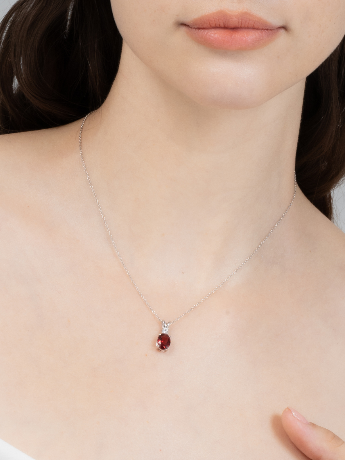 Essential Garnet Jewellery Set in Sterling Silver