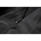 Dark in Love Belladonna Lace-Up High Collar Puff Sleeve Goth Dress in Black