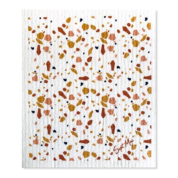 Biodegradable eco washable dish cloth - various patterns Terrazzo