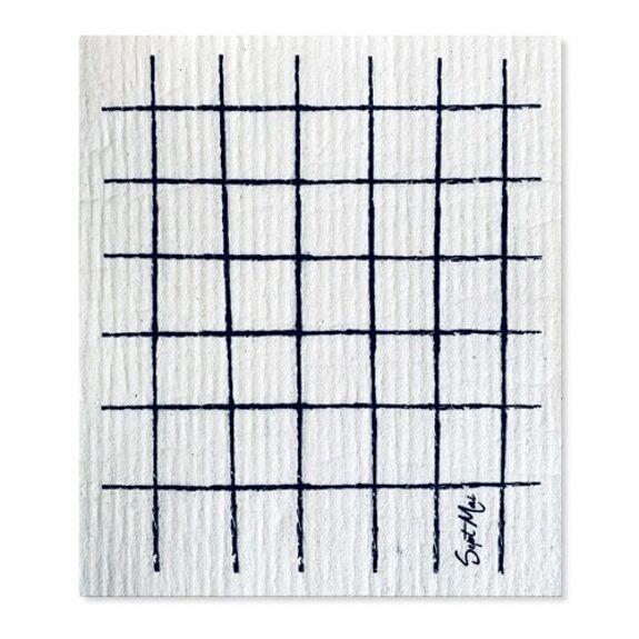 Biodegradable eco washable dish cloth - various patterns Grid