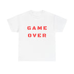 Game Over Printed T-Shirt 100% Cotton Novelty Gamer Tee Gift White