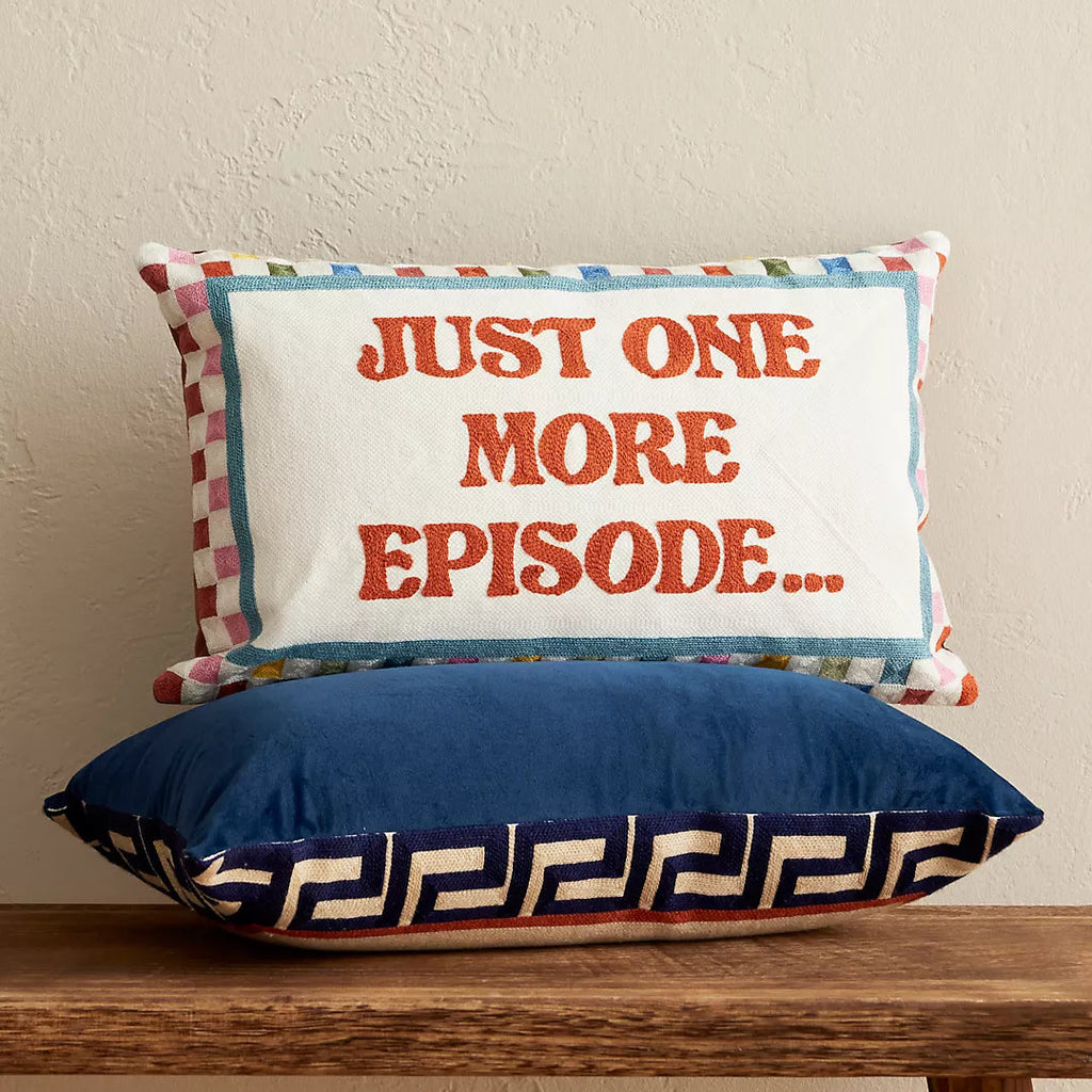 Just One More Episode Needlepoint Cushion