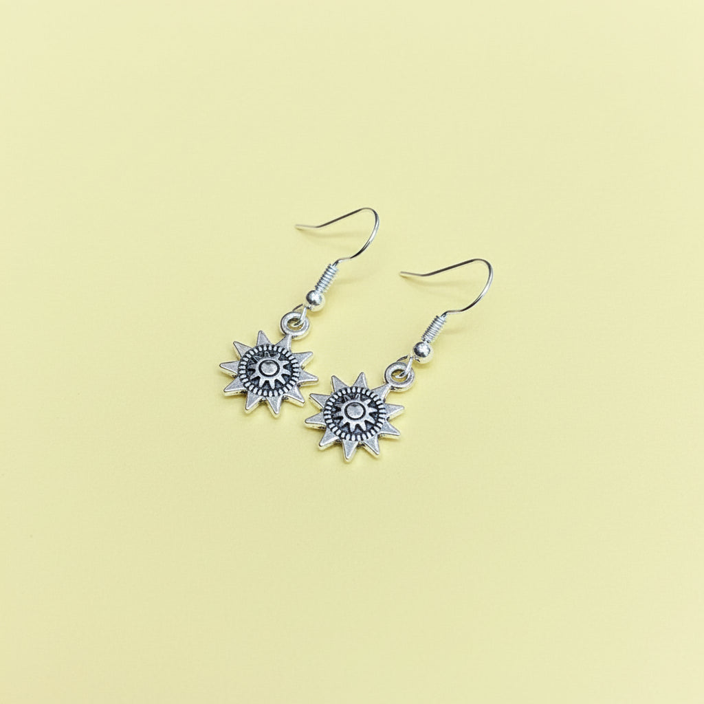 Eye Star Charm Drop Earrings