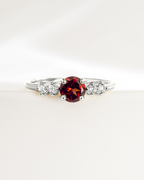 Garnet Everyday Jewellery Gift Set in Sterling Silver
