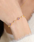 Mini Set 2 - Amethyst Jewellery Set in 18k Gold Vermeil