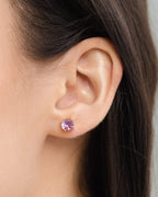 Pink Sapphire & Amethyst Jewellery Set in 18k Gold Vermeil