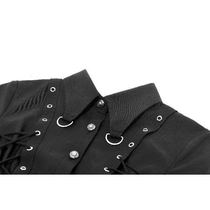 Dark in Love Ruptured Lace-Up Punk Shirt
