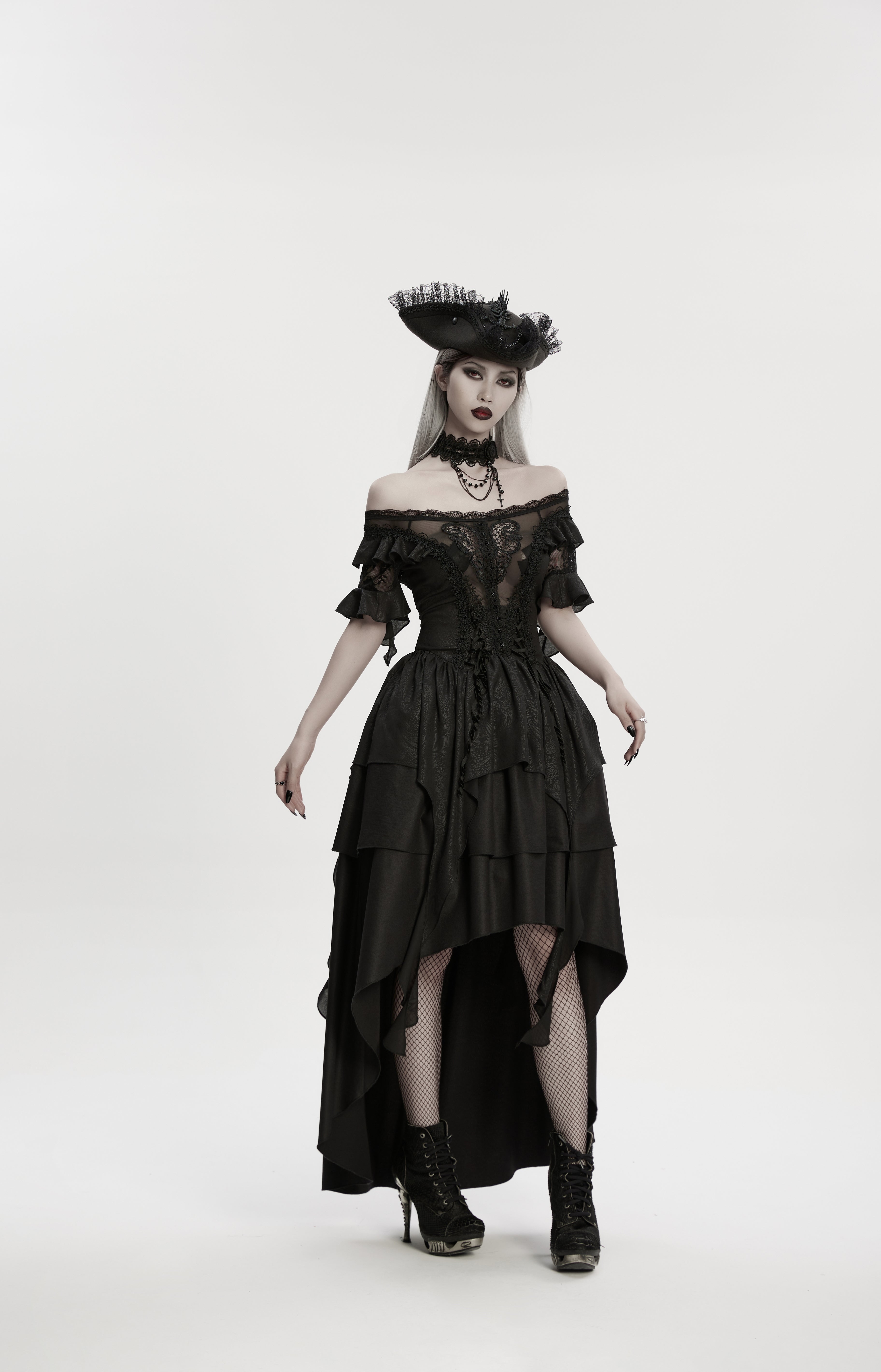 Punk Rave Goth Imprisoned Beast Bone Pirate Hat