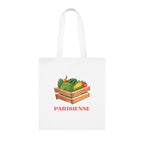 Parisienne Vegetables Printed Cotton Tote Bag Reusable Shopping Bag Gift One size White