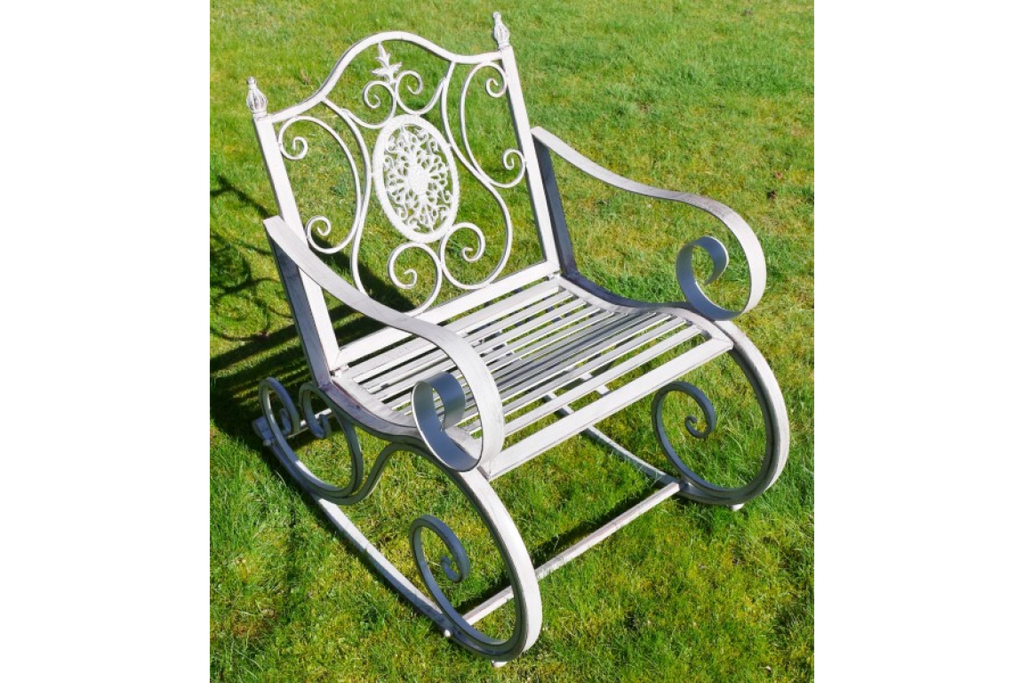 Antique Grey Rocking Chair