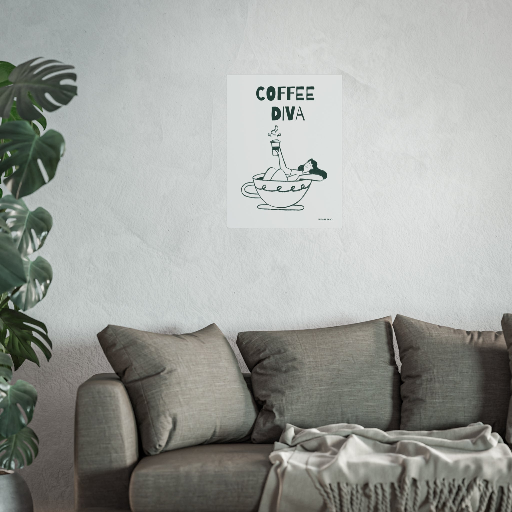 Coffee Diva Fine Art Poster Print 18″ x 24″ (Vertical) Matte