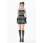 Dark in Love Striped Gothic Mini Dress