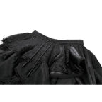 Dark in Love Morrigan Ruffled Goth Midi Skirt in Black
