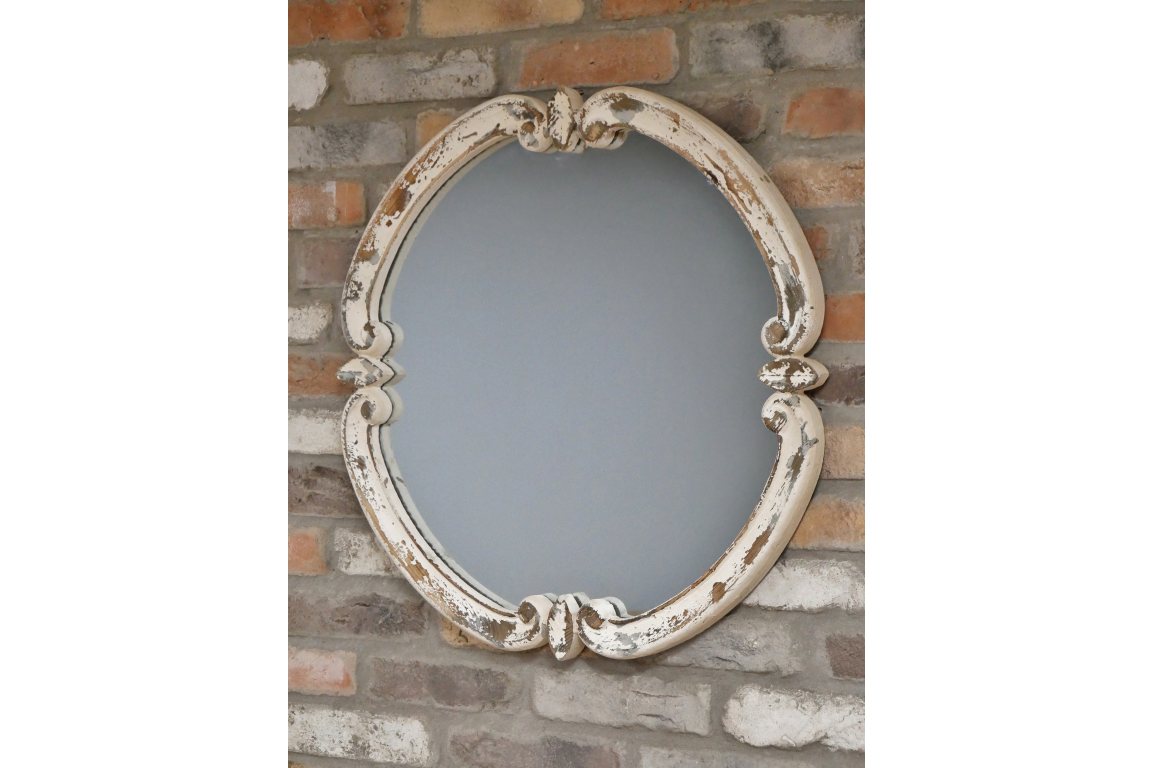 Round Rustic Mirror