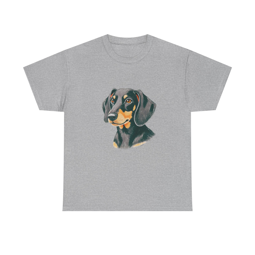 Dachsund Sausage Dog Printed T-Shirt 100% Cotton Novelty Cute Dog Tee Gift Sport Grey