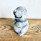 Novelty Garden Laughing Beaver Statue Ornament Statue Black/Grey Gardener's Gift 13cm