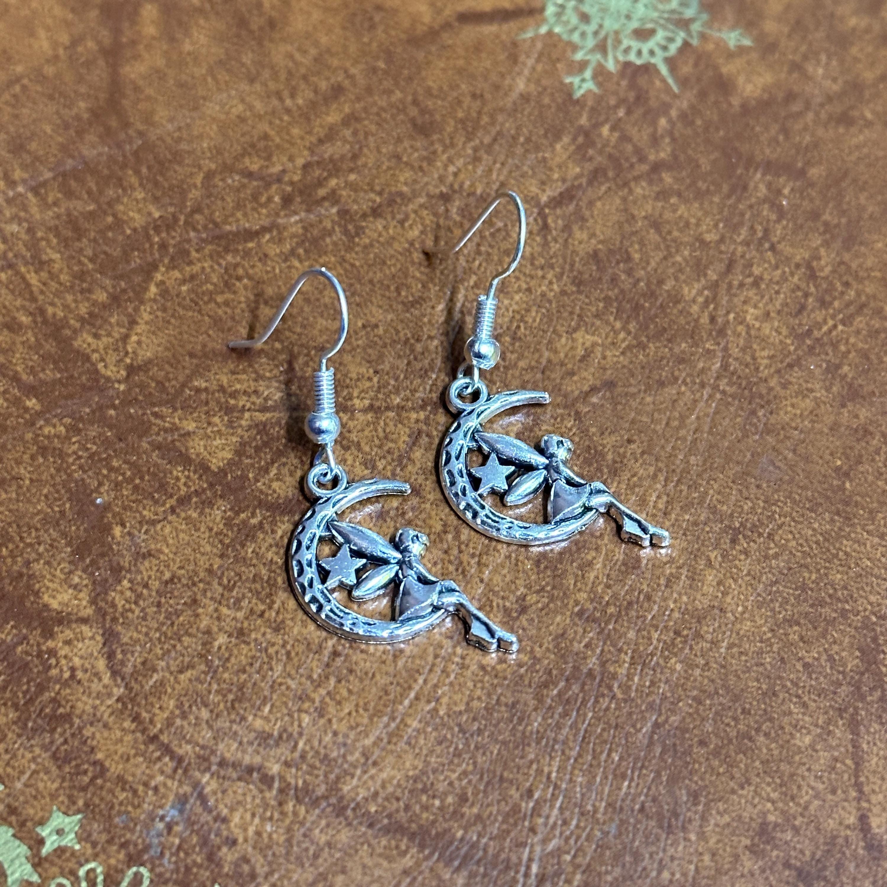 Flying Fairy Charm Drop Earrings