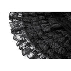 Dark In Love Beatrix Goth Satin Ruffled Overskirt