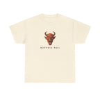 Memento Mori Devil Printed T-Shirt 100% Cotton Halloween Scary Satan Tee Gift Natural