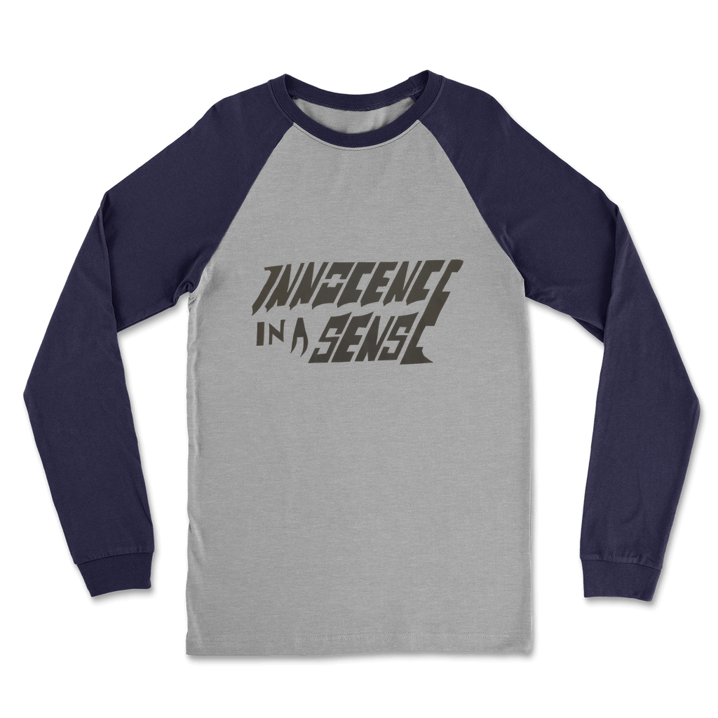 Innocence Women's Classic Raglan Long Sleeve Shirt Grey Navy Unisex