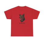 Halloween Hound Printed T-Shirt 100% Cotton Novelty Scary Halloween Dog Tee Red