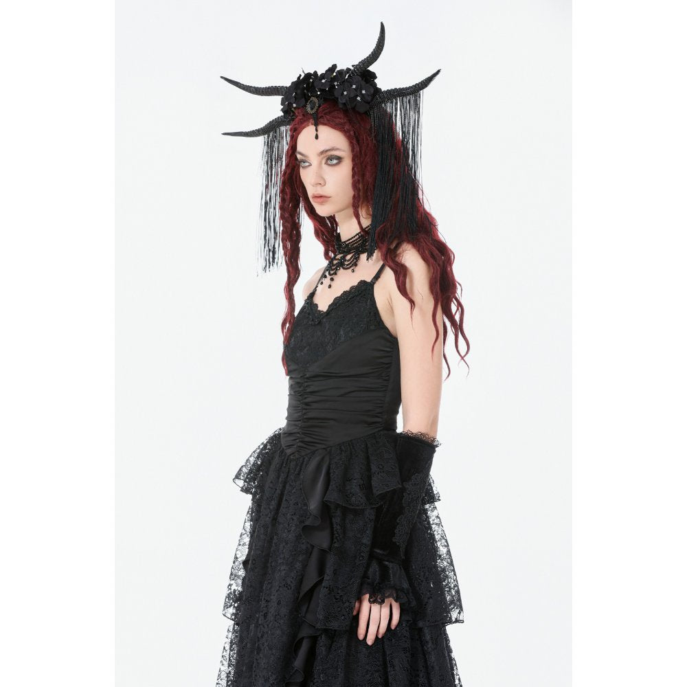 Dark in Love Gothic Satin Lace Dress