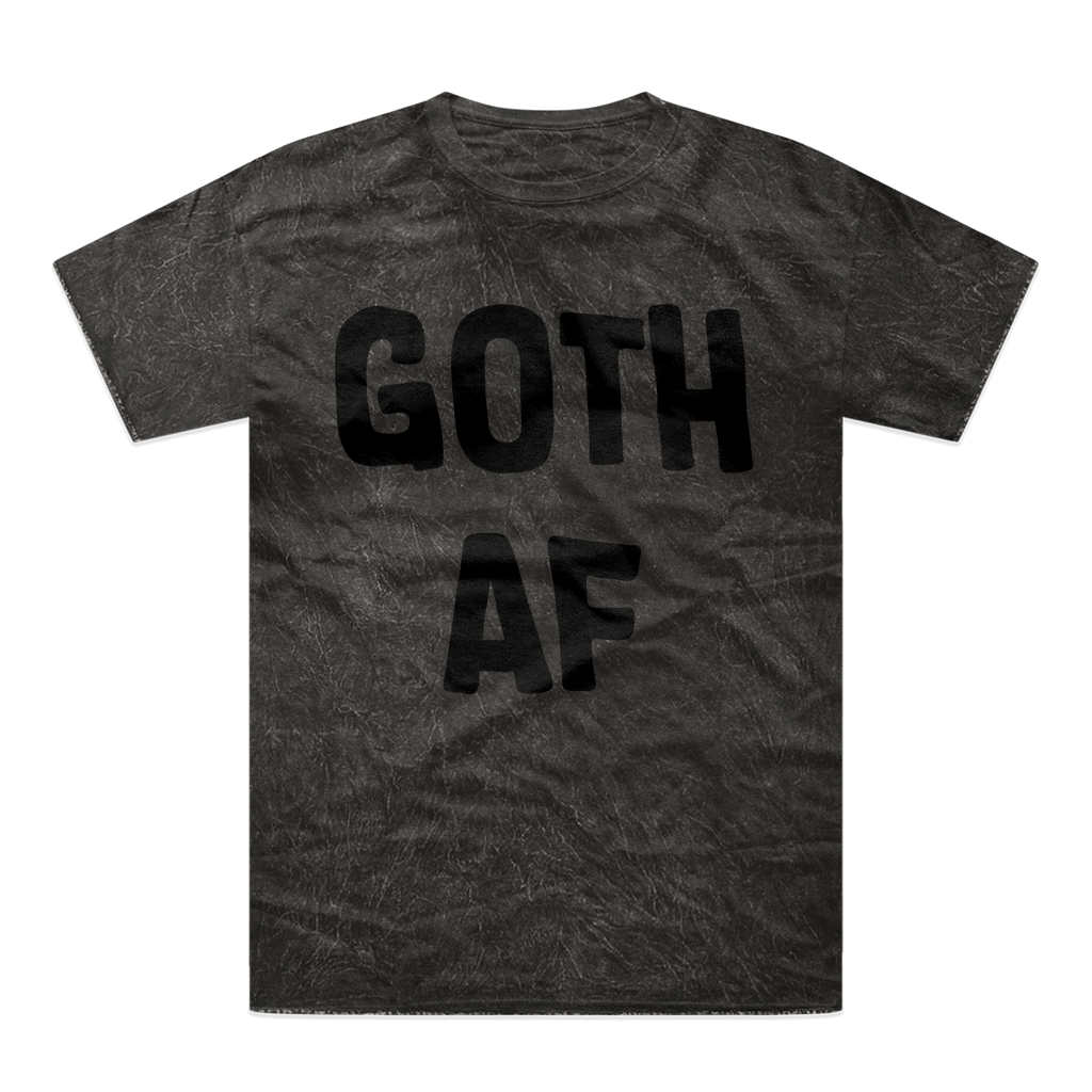 Goth AF Tie-Dye T-Shirt Mineral Black Unisex