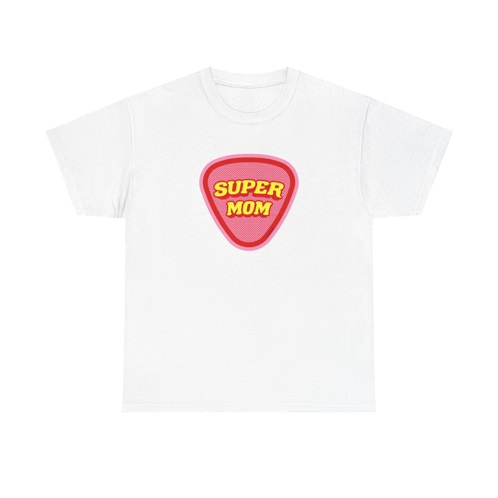 Super Mom Printed T-Shirt 100% Cotton Novelty Mum Mom Tee Birthday Mother's Day Gift White