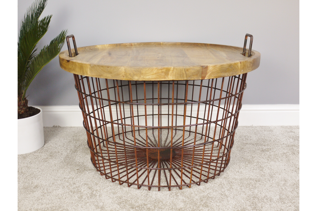 Basket With Wood Lid