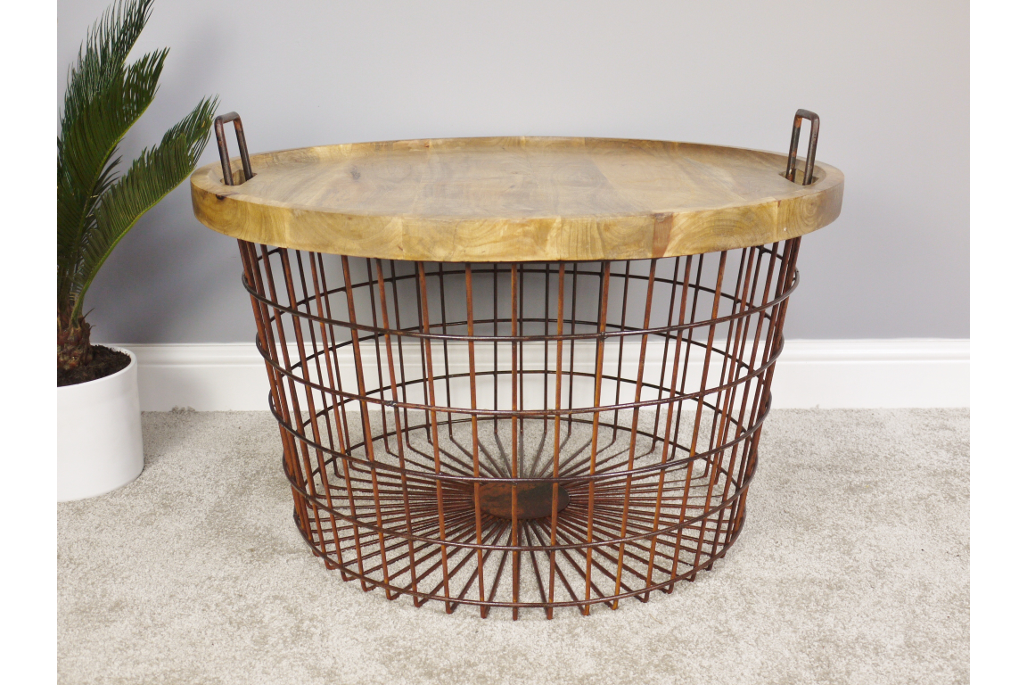 Basket With Wood Lid