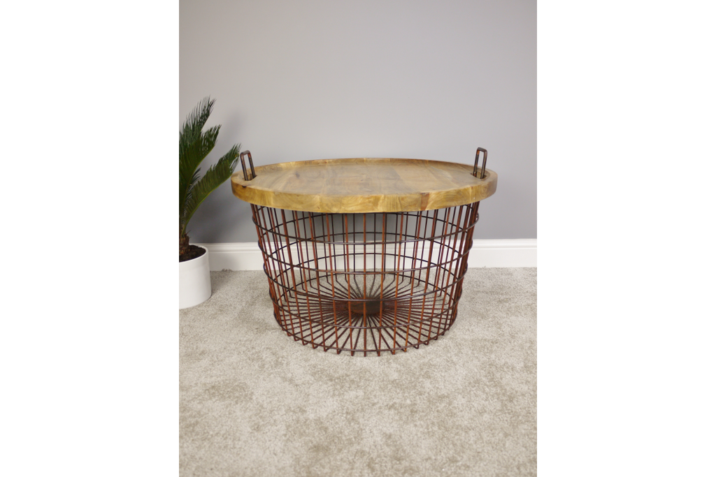 Basket With Wood Lid