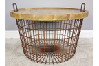 Basket With Wood Lid