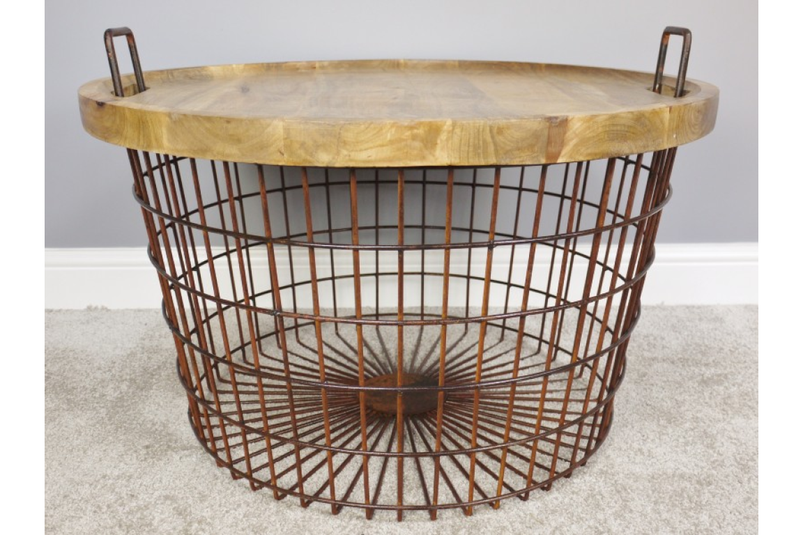 Basket With Wood Lid