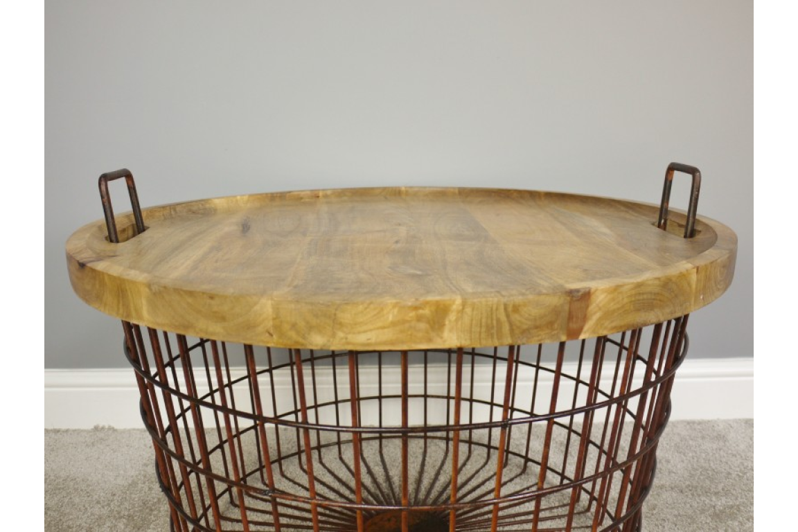 Basket With Wood Lid