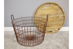 Basket With Wood Lid